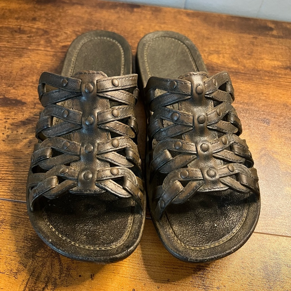 Pali Hawaii, Dark Brown Sandals, Size 7, VGC